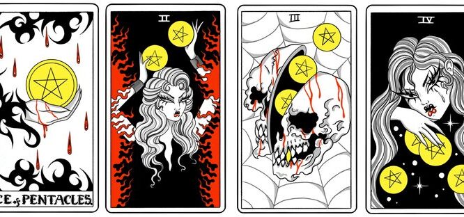 Los 56 Arcanos Menores del Tarot - cartas de los 4 palos